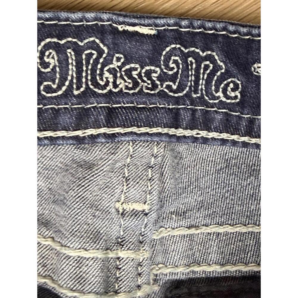Miss Me Jeans Womens 27 Blue Dark Wash Chloe Boot Bootcut Embellished Denim - Picture 4 of 13